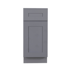 Dark Gray Shaker 9" 12" 15" 18" 21" Single Door Base Cabinet by CabinetsASAP