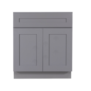 Dark Gray Shaker Double Door Base Cabinet (1 drawer) by CabinetsASAP