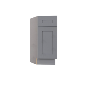 Dark Gray Shaker Angled Base Cabinet (left) by CabinetsASAP