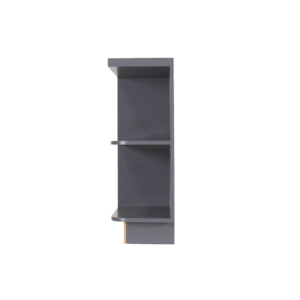 Dark Gray Shaker Open Shelf Base Cabinet (left) by CabinetsASAP