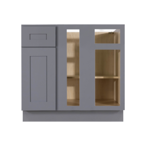 Dark Gray Shaker 36" Blind Corner Base Cabinet by CabinetsASAP