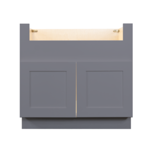 Dark Gray Shaker 36" Farmhouse Sink Base Cabinet by CabinetsASAP